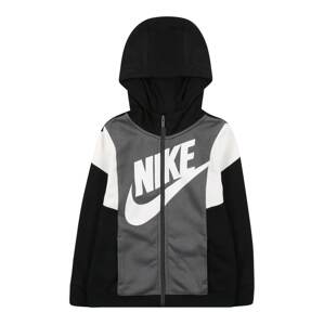 Nike Sportswear Tepláková bunda 'Amplify'  biela / čierna / sivá