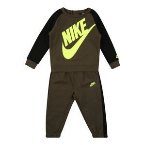 Nike Sportswear Joggingová súprava 'FUTURA'  kaki / čierna / neónovo žltá