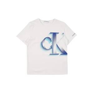 Calvin Klein Jeans Tričko  biela / kráľovská modrá / svetlomodrá