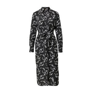 Lauren Ralph Lauren Košeľové šaty 'FAYELLA'  čierna / biela