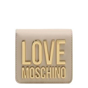 Love Moschino Peňaženka  tmavobéžová / zlatá