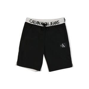 Calvin Klein Jeans Nohavice  biela melírovaná / čierna