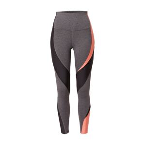 Reebok Sport Športové nohavice  čierna / svetloružová / sivá melírovaná