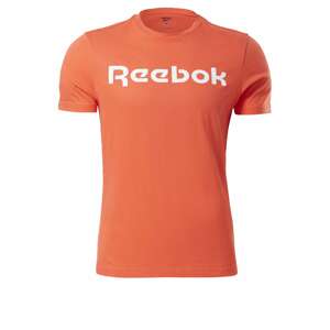 REEBOK Funkčné tričko  oranžovo červená / biela