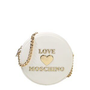 Love Moschino Taška cez rameno  prírodná biela / zlatá