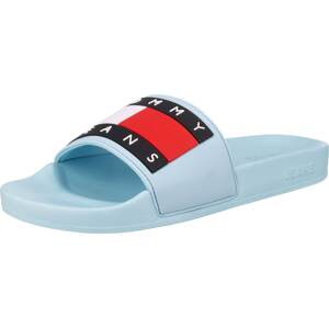 Tommy Jeans Šľapky 'Flag Pool Slide'  svetlomodrá / červená / námornícka modrá / biela