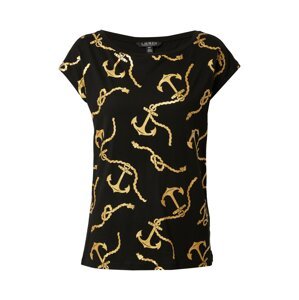 Lauren Ralph Lauren Tričko 'GRIETA'  čierna / zlatá