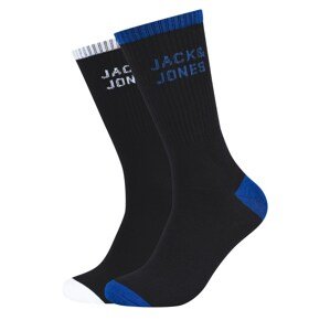 JACK & JONES Ponožky  čierna / modrá / biela
