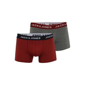 JACK & JONES Boxerky  červená / sivá
