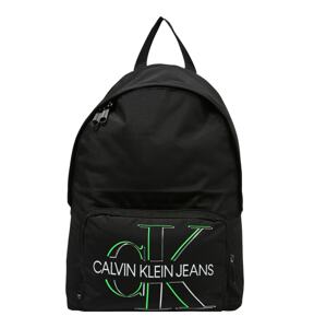 Calvin Klein Jeans Batoh 'Campus'  čierna / biela / kiwi