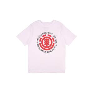 ELEMENT Sport-Shirt 'SEAL'  šedobiela / červená / čierna