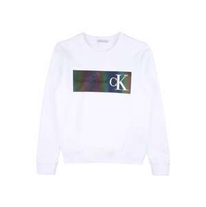 Calvin Klein Jeans Mikina  biela / zmiešané farby