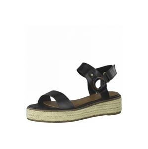 TAMARIS Remienkové sandále  čierna / béžová