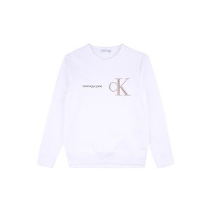 Calvin Klein Jeans Mikina  biela / nebielená / čierna