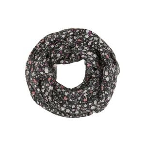 ESPRIT Kruhový šál 'PrinIn'  čierna / fialová / ružová / biela