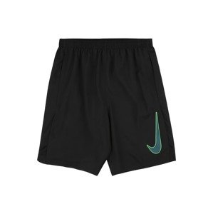 NIKE Športové nohavice  čierna / nefritová / neónovo zelená