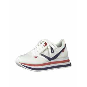 TAMARIS Sneaker  biela / námornícka modrá / hrdzavo červená