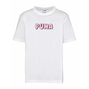 PUMA Funkčné tričko 'Downtown'  biela / ružová / čierna