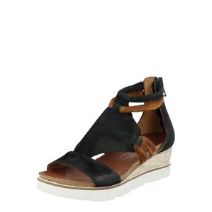 MJUS Remienkové sandále 'TAPASITA'  čierna / karamelová