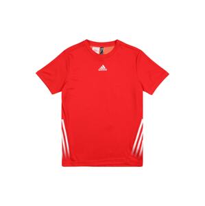 ADIDAS PERFORMANCE Funkčné tričko  biela / oranžovo červená