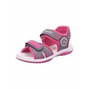SUPERFIT Sandále 'Sunny'  sivá / ružová / biela