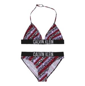 Calvin Klein Swimwear Bikiny  čierna / biela / svetlofialová / ohnivo červená