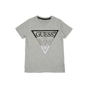 GUESS T-Shirt  sivá melírovaná / biela / čierna