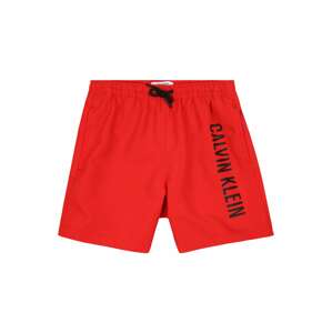 Calvin Klein Swimwear Plavecké šortky  červená / čierna