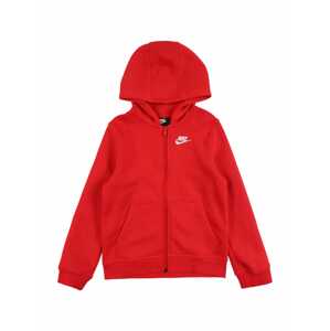 Nike Sportswear Tepláková bunda  červená / biela