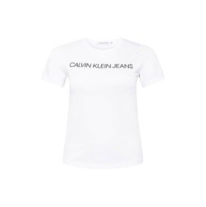 Calvin Klein Jeans Curve Tričko  biela / čierna