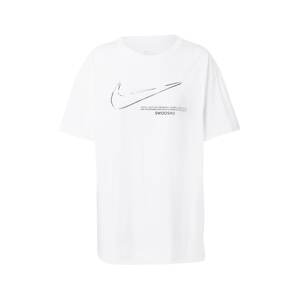 Nike Sportswear Tričko 'Swoosh'  strieborná / čierna / šedobiela