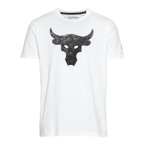 UNDER ARMOUR Funkčné tričko 'Rock Brahma Bull'  biela / čierna