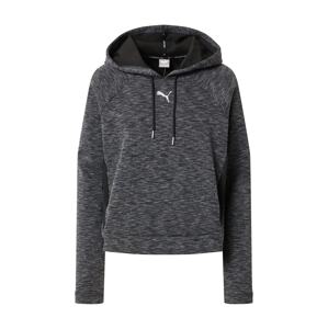 PUMA Sportsweatshirt 'Evostripe'  čierna melírovaná / biela