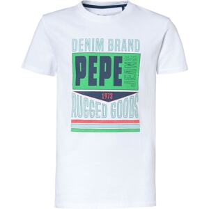 Pepe Jeans Tričko 'FINN'  biela / svetlomodrá / zelená / tmavomodrá / pastelovo červená