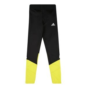 ADIDAS PERFORMANCE Športové nohavice  čierna / biela / žltá