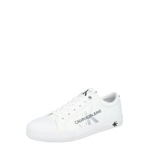 Calvin Klein Jeans Nízke tenisky  biela / čierna / strieborná