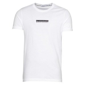 Calvin Klein Jeans Tričko 'Mirror'  biela / čierna