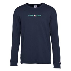 Tommy Jeans Tričko  námornícka modrá / biela / červená / nefritová