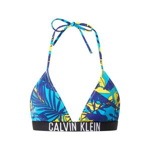 Calvin Klein Swimwear Bikinový top  námornícka modrá / čierna / biela / neónovo modrá / limetková