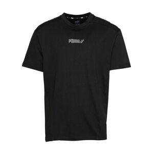PUMA Funkčné tričko  čierna / sivá / biela