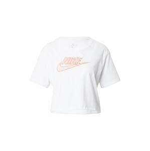 Nike Sportswear Tričko  broskyňová / biela