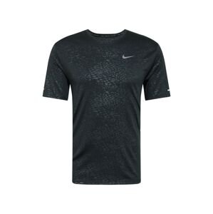 NIKE Funkčné tričko 'Miler Run Division'  čierna / sivá / fialová