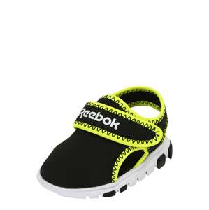 Reebok Sport Plážové / kúpacie topánky  čierna / neónovo zelená / biela