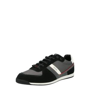 BOSS Casual Sneaker 'Glaze'  sivá / antracitová / biela / červená