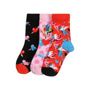 Happy Socks Ponožky 'I Love You'  červená / čierna / svetlomodrá / svetloružová / biela