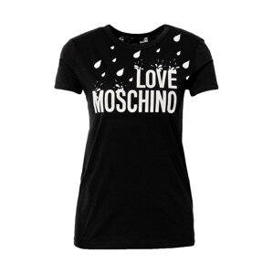Love Moschino Tričko  čierna / biela
