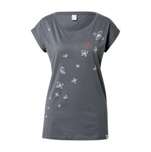 Iriedaily T-Shirt 'Butterflies'  antracitová / biela / červená