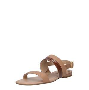Lauren Ralph Lauren Remienkové sandále 'Kristi'  svetlohnedá / hnedá