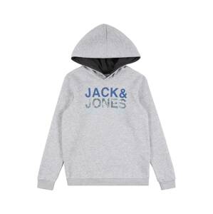 Jack & Jones Junior Mikina 'Art'  sivá melírovaná / dymovo modrá / svetlomodrá / modrosivá