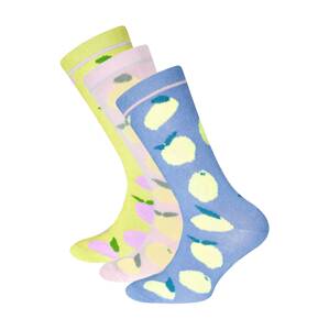 EWERS Ponožky 'Zitronen'  dymovo modrá / pastelovo ružová / pastelovo fialová / horčicová / olivová
